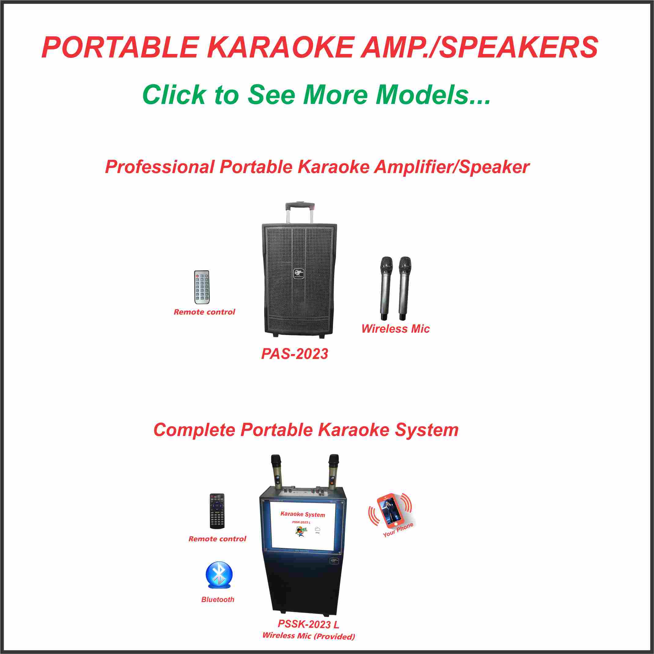 4. Portable Karaoke Amp/Speakers